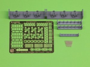 Master SM-350-091 USN 40 mm/56 Bofors twin mount ver.1 / with Mk-51 director - (resin, PE and turned parts) - (6pcs) 1:350