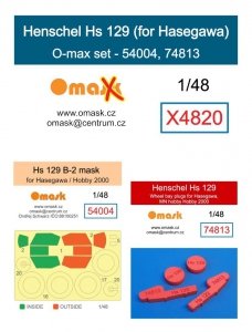 Omask X4820 Henschel Hs 129 O-max set for Hasegawa 1/48
