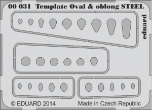 Eduard 00031 Template ovals & oblong STEEL