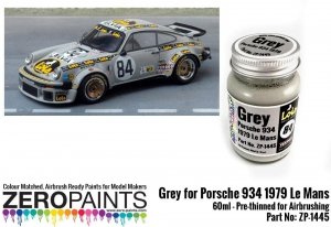 Zero Paints ZP-1445 Grey for Porsche 934 1979 #84 Le Mans Paint 60ml