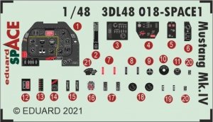 Eduard 3DL48018 Mustang Mk.IV SPACE EDUARD 1/48
