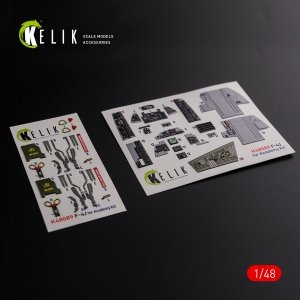 KELIK K48089 F-4J Phantom II interior 3D decals for Academy kit 1/48