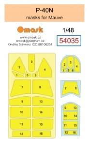Omask 54035 P-40N mask (for Mauve) 1/48