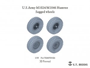 E.T. Model P35-168 Modern USA M1024/M1046 Humvee Sagged Wheels 1/35