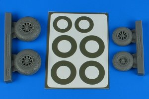 Aires 4849 A-26B/C (B-26B/C) Invader wheels & paint masks late - diamond pattern 1/48 ICM