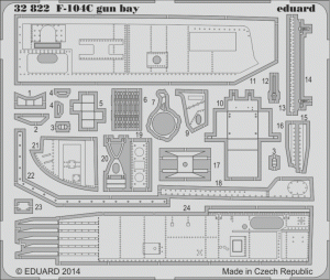 Eduard 32822 F-104C gun bay 1/32 Italeri