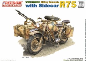 Freedom 16005 R75 with Sidecar WWII German Motorcycle 1/16
