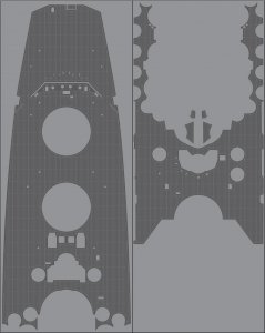 Pontos 35009WD1 IJN Yamato 1945 Coal Black Wooden Deck set (1:350)