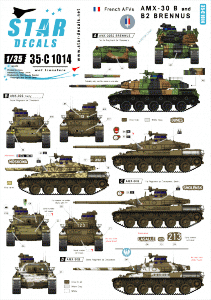 Star Decals 35-C1014 French AMX-30 B and AMX-30 B2 BRENNUS 1/35