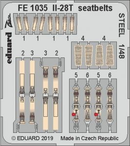 Eduard FE1035 Il-28T seatbelts STEEL 1/48 BOBCAT MODELS