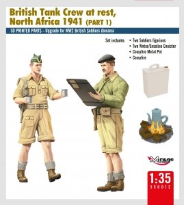 Mirage Hobby 350012 British Tank Crew at Rest, North Africa 1941 (Part I) 1/35
