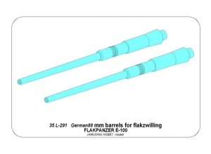 Aber 35L-291 Lufy 88mm do Flakpanzer E-100 / Barrels 88mm for Flakpanzer E-100 (Amusing Hobby) 1/35