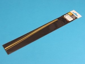 Aber BR06 Brass round rods 0,60 mm length 250 mm x 8 pcs.