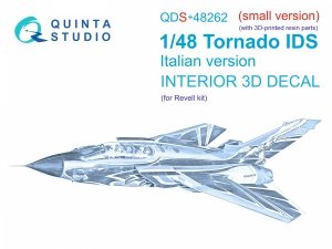 Quinta Studio QDS+48262 Tornado IDS Italian 3D-Printed coloured Interior on decal paper (Revell) (small version) (with 3D-printed resin parts) 1/48