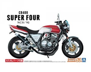 Aoshima 06479 ONDA NC31 CB400 SUPER FOUR '92 with CUSTOM PARTS 1/12