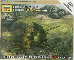 Zvezda 6169 British QF 2pdr AT Gun w/ Crew (1:72)