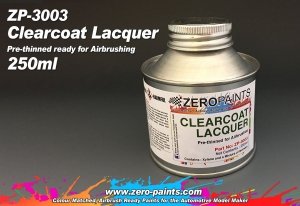 Zero Paints ZP-3003 Clearcoat Lacquer 250ml - Pre-thinned ready for Airbrushing