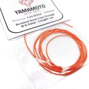 Yamamoto YMPTUN90 Braided Hose Line Orange 0,3mm 1m 1/24