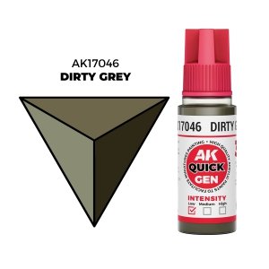 AK Interactive AK17046 DIRTY GREY – QUICK GEN COLOR 18ml
