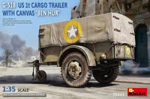 MiniArt 35443 G-518 US 1t CARGO TRAILER WITH CANVAS BEN HUR 1/35