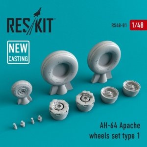 RESKIT RS48-0081 AH-64 Apache Type 1 wheels set 1/48