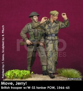 RADO Miniatures RDM35024 British trooper w/W-SS tanker POW, (1944-45) 1/35