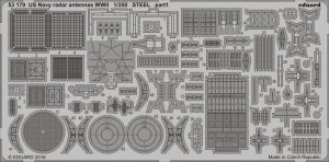 Eduard 53179 US Navy radar antenas WWII STEEL 1/350