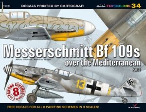 Kagero 15034 Messerschmitt Bf 109s over the Mediterranean Part I (kalkomania/decals) EN/PL