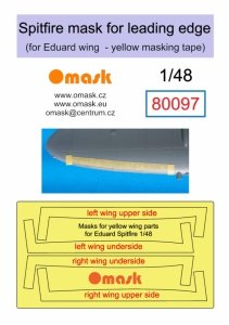 Omask 80097 Spitfire mask for leading edge (for Eduard)(Yellow masking tape) 1/48
