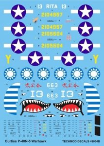 Techmod 48054 - Curtiss P-40N-5 Warhawk (1:48)