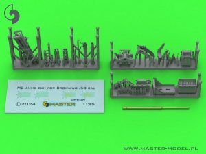 Master GM-35-073 Browning M2HB .50 cal (12,7mm) - do montażu na pierścieniu M49 (karetka D40721 / kołyska D40733 / skrzynka D40731 lub D90078) 1/35