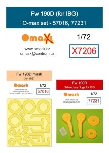 Omask X7206 Fw 190D O-max set (for IBG) 1/72