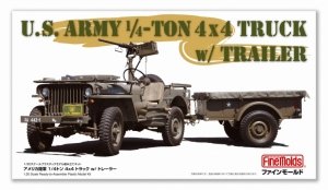 Fine Molds 82002 U.S. Army 1/4-ton 4x4 Truck w/ Trailer 1/20