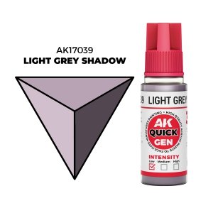 AK Interactive AK17039 LIGHT GREY SHADOW – QUICK GEN COLOR 18ml