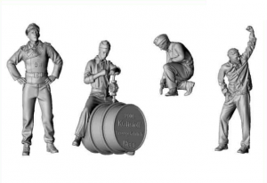 Glowel Miniatures 72001 German Soldiers Refueling A Tank 1/72