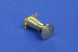 RB Model 35A08 Railroad round buffer turned and photo etch brass kit set contains two buffers 1/35