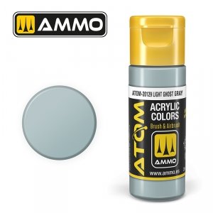 AMMO of Mig Jimenez 20129 ATOM COLOR Light Ghost Gray 20ml
