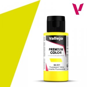 Vallejo 62031 Fluorescent Yellow - Premium Color 60ml