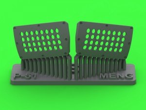 Master AM-48-192 P-51 Mustang - pokrywa wlotu powietrza do gaźnika - typ standardowy z otworami (do modelu Meng) 1/48