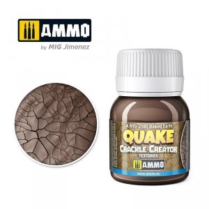 AMMO of Mig Jimenez 2185 QUAKE CRACKLE CREATOR TEXTURES Baked Earth 40ml