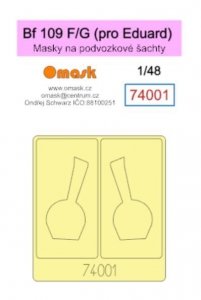 Omask 74001 Bf 109 F/G (for Eduard) wheelbay yellow masking tape 1/48