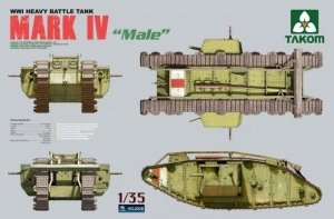 Takom 2008 WWI HEAVY BATTLE TANK MARK IV Male