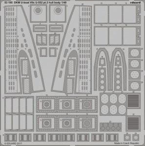 Eduard 53195 DKM U-boat VIIc U-552 pt.3 hull body TRUMPETER 1/48
