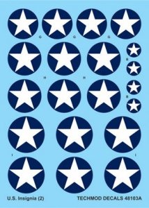 Techmod 48103 - US National Insignia 1942-1943 (1:48)