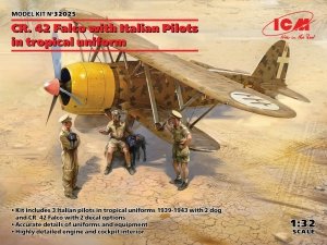 ICM 32025 CR. 42 Falco with Italian Pilots in tropical uniform 1/32