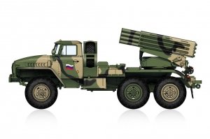 Hobby Boss 82932 Russian BM-21 Hail self-propelled rocket launcher late model 1/72