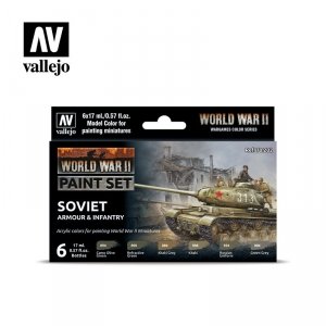 Vallejo 70202 WWII Soviet Armour & Infantry 6x17ml