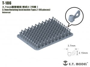 E.T. Model T-186 3.7mm Rotating lock buckle Type.2（95 pieces)