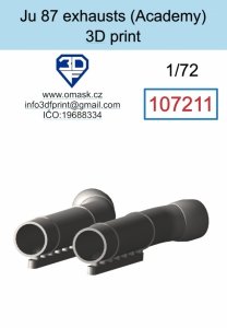 Omask 107211 Ju 87 exhaust (Academy) 3D print 1/72