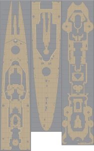 Pontos 35018WD1 DKM Hipper Wooden Deck set (1:350)